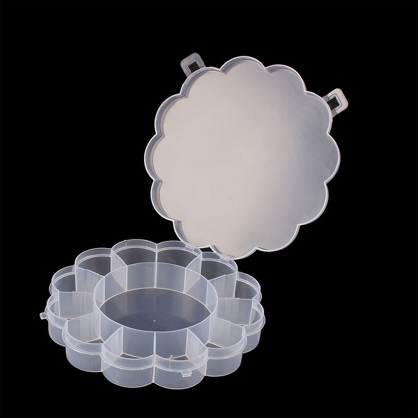 Plastic Flower Shape 13 Compartments Bead Container Storage Case - Clear -  5.9 x 1(D*T) - On Sale - Bed Bath & Beyond - 33902622